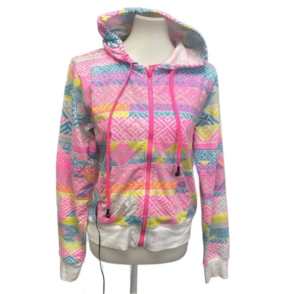 Hoodiebuddie Womens XL Long Sleeve Aztec Print Plug In Earbuds Hoodie - Picture 1 of 8